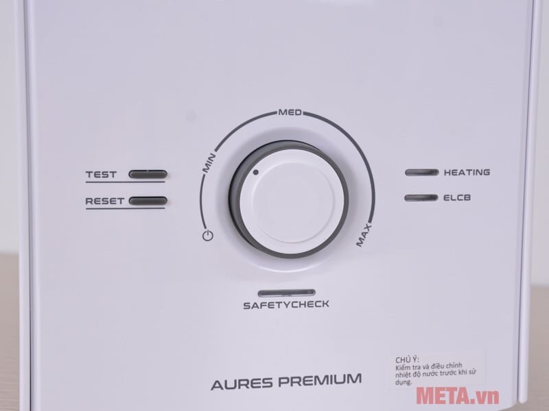 Bảng điều khiển của bình nóng lạnh trực tiếp Ariston Aures Premium 4.5