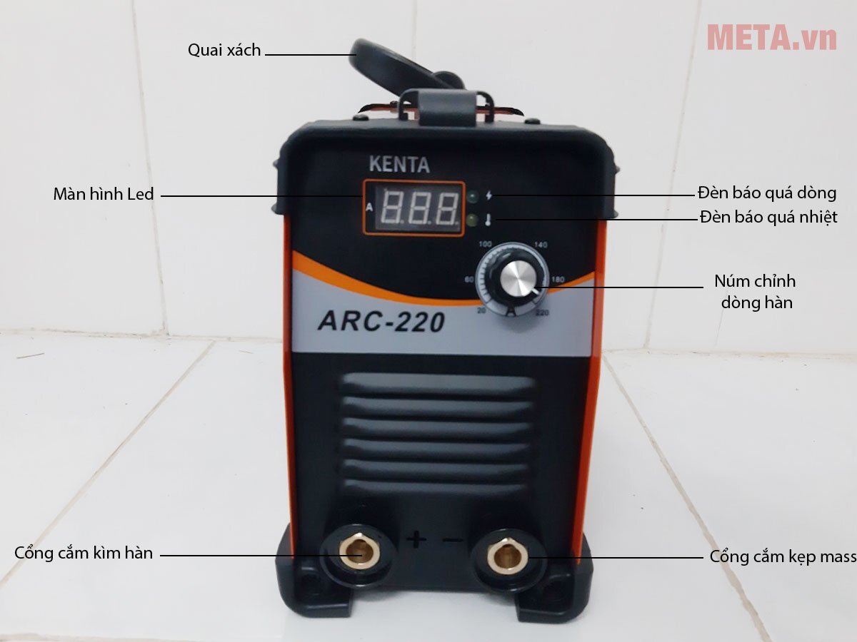 Máy hàn Kenta ARC-220 có màn hình Led Máy hàn Kenta