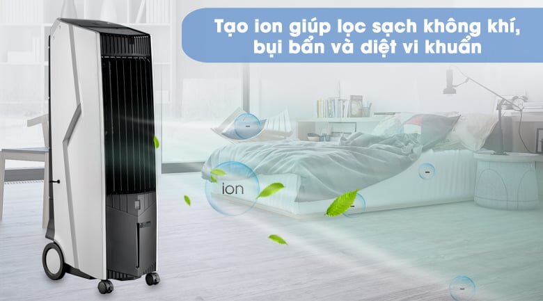 Quạt điều hòa Boss FEAB-110 tích hợp bộ lọc ion loại bỏ bụi bẩn và vi khuẩn hiệu quả