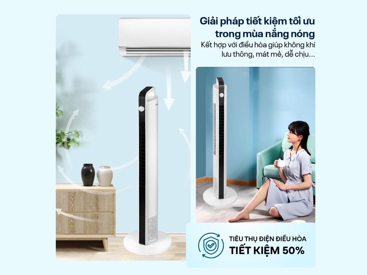 FujiHome TF-12HM vận hành mạnh mẽ, giúp làm mát hiệu quả