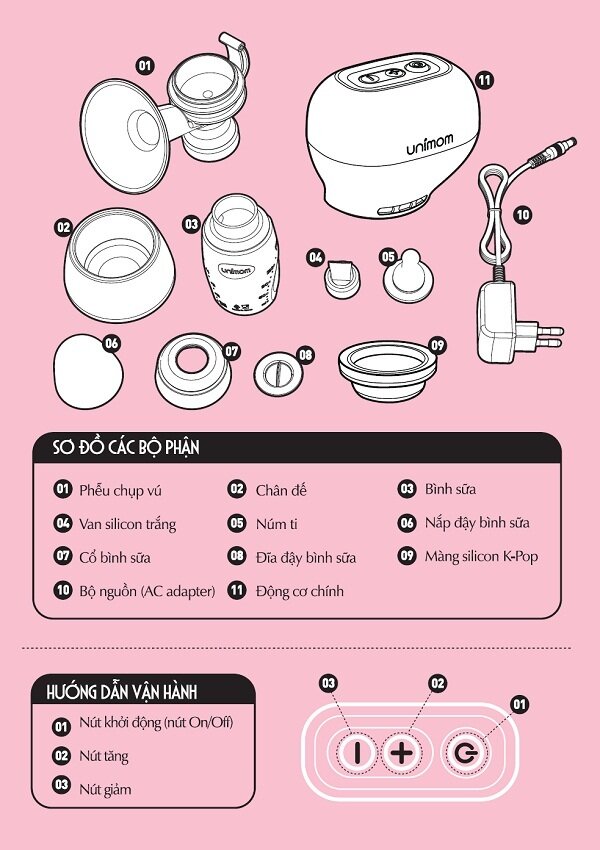  Máy hút sữa Unimom K-Pop UM871098