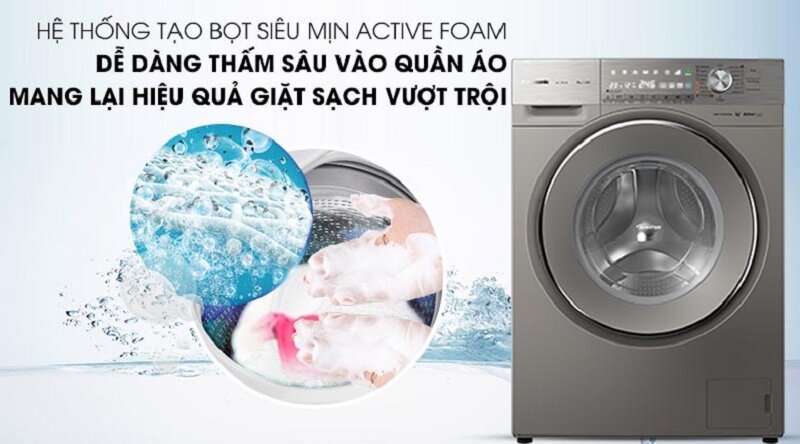 Máy giặt Panasonic Inverter 9 kg NA-129VX6LV2 giặt bọt mịn