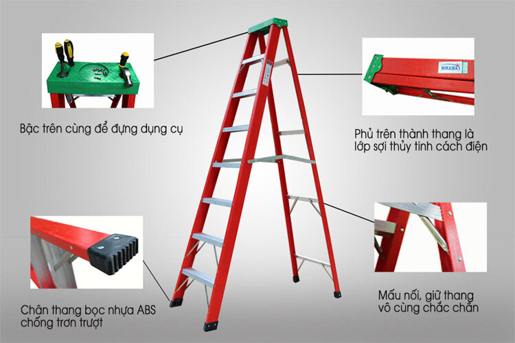 Thang cách điện chữ A Nikawa NKJ-8C