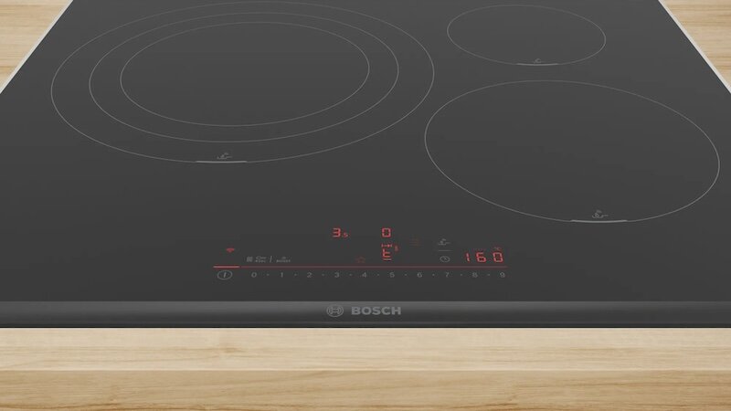 Bếp từ 3 vùng nấu Bosch PID675HC1E thiết kế bảng điều khiển cảm ứng trực quan,