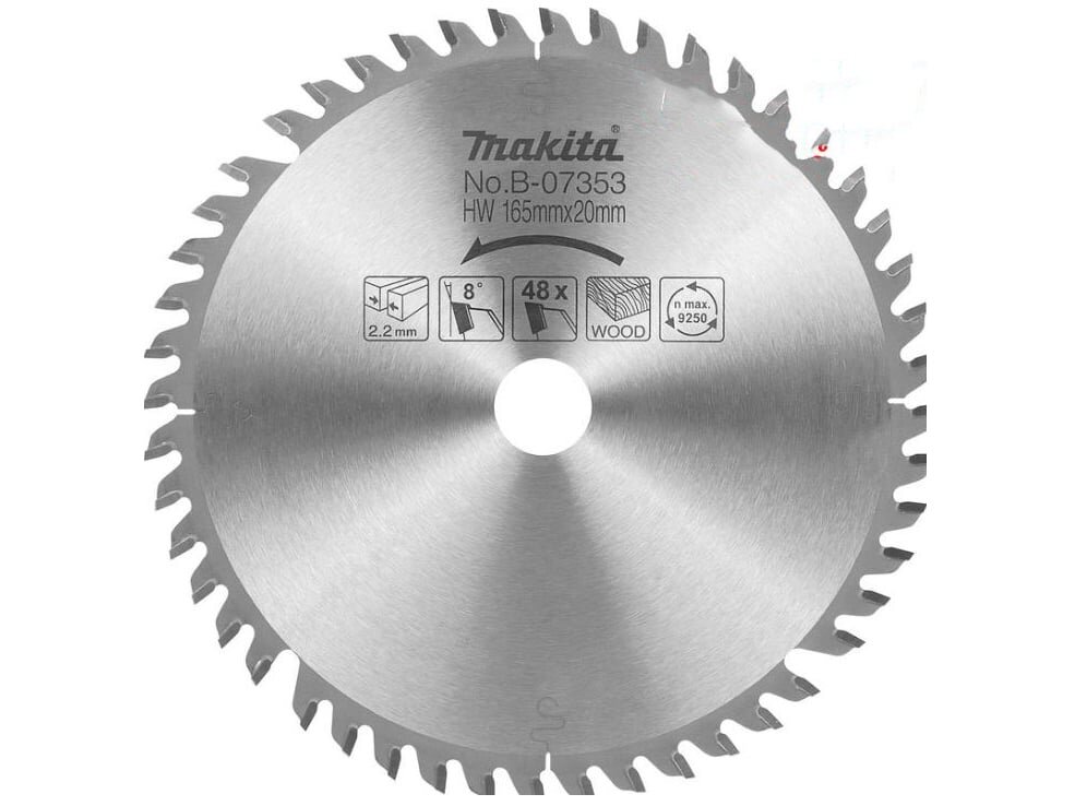Lưỡi cưa gỗ hợp kim 60 răng Makita B-17376 Lưỡi cưa gỗ hợp kim 60 răng Makita B-17376