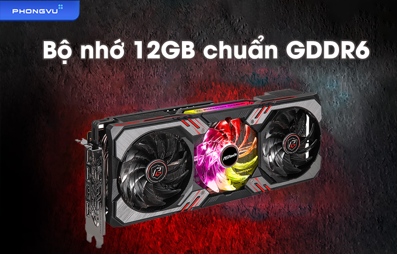 Card màn hình ASROCK RX 6700 XT Phantom Gaming D | Bộ nhớ  hiện đại