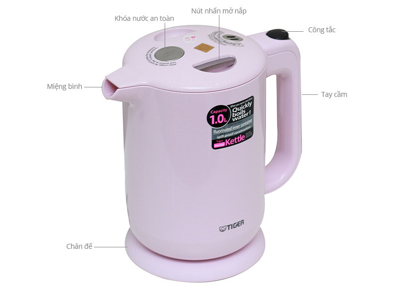 Bình siêu tốc Tiger PFY-A10W 1.0 lít Bình siêu tốc Tiger PFY-A10W 1.0 lít