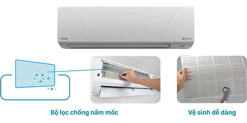 Máy lạnh Toshiba Inverter 1.5 HP RAS-H13G2KCV-V Máy lạnh Toshiba Inverter 1.5 HP RAS-H13G2KCV-V