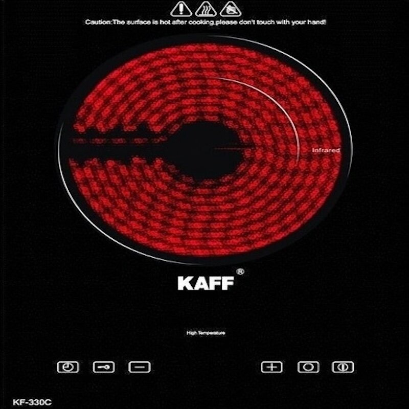 Bếp hồng ngoại Kaff KF-330C sở hữu thiết kế domino âm hiện đại,