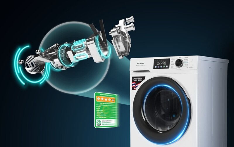 Máy giặt Casper Inverter 8kg WF-D8VWR1
