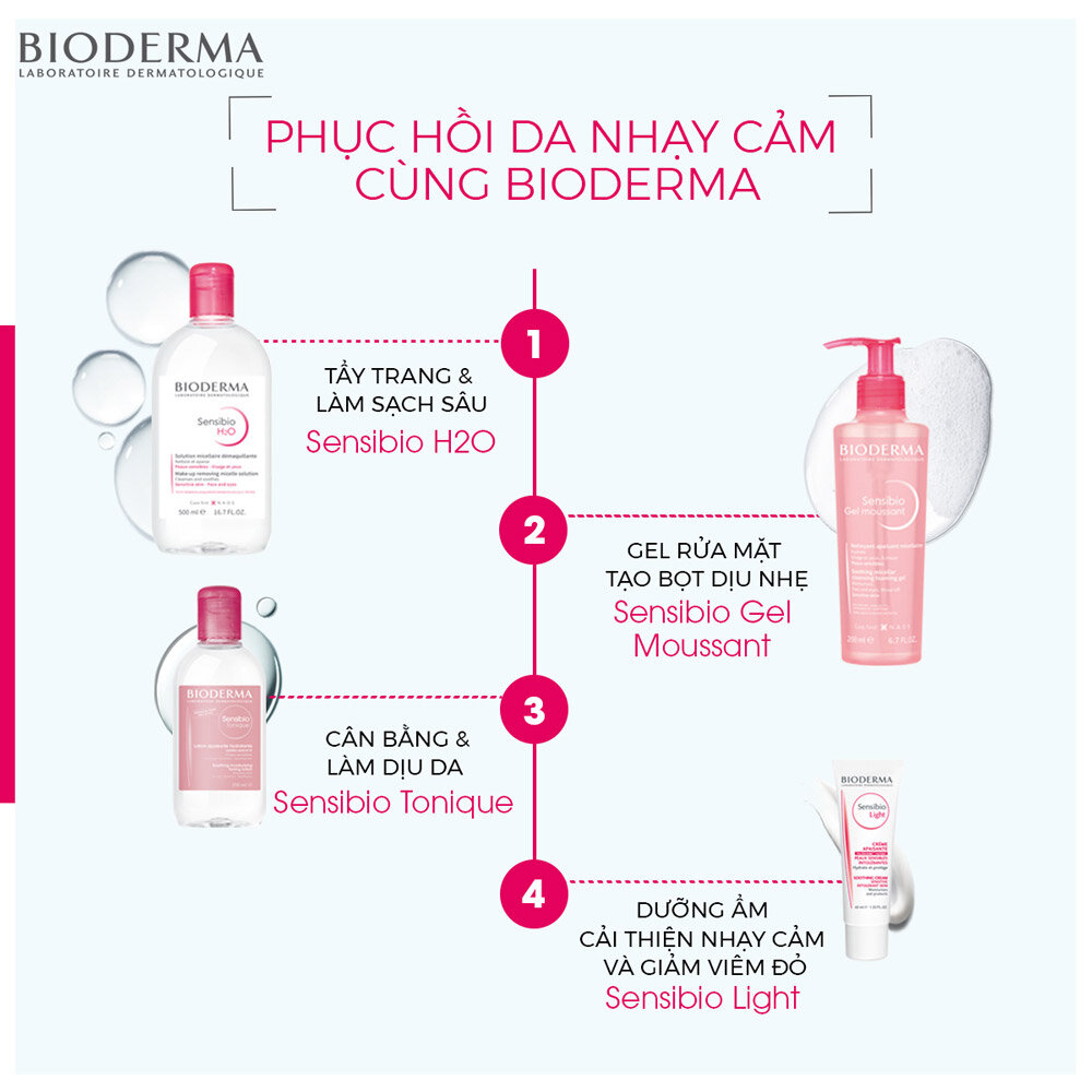 Nước Tẩy Trang Bioderma Dành Cho Da Nhạy Cảm - Hasaki