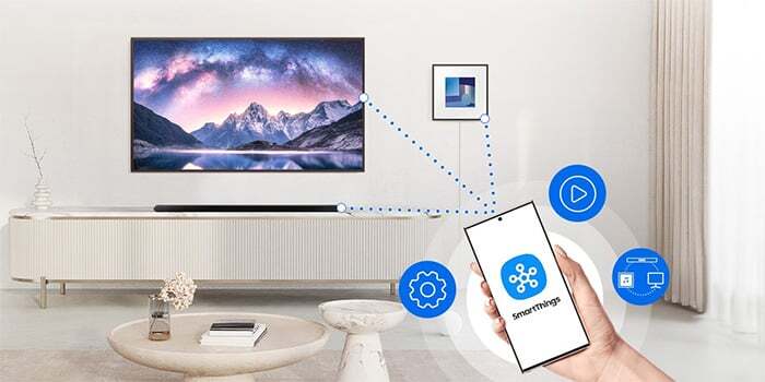 Samsung HW-LS60D/XV tương thích ứng dụng SmartThings Loa thanh khung tranh Samsung HW-LS60D/XV