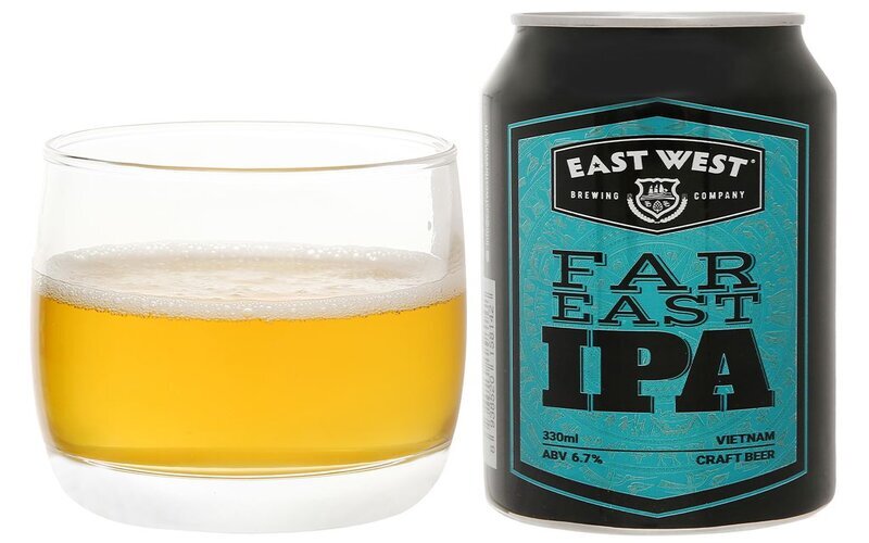 Bia East West Far East IPA lon 330ml