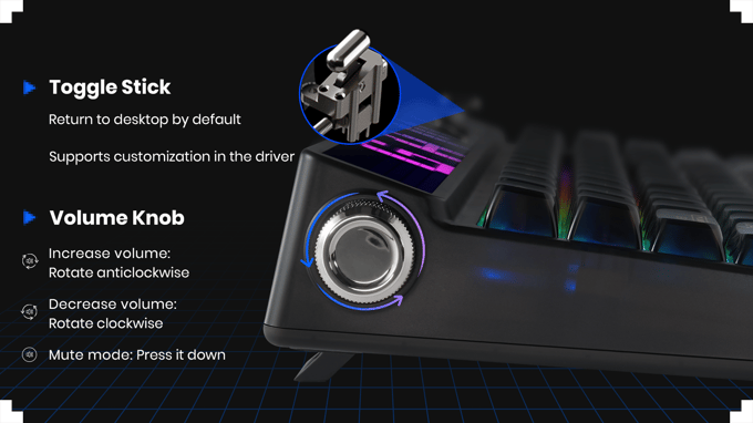 Bàn phím Machenike KT84-B84W Smart Screen Tri-mode 6