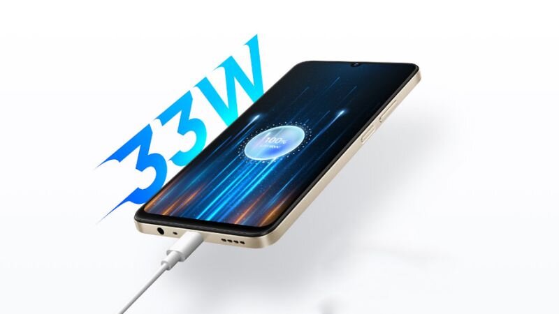 Thời lượng pin lớn và công nghệ sạc nhanh 33W.