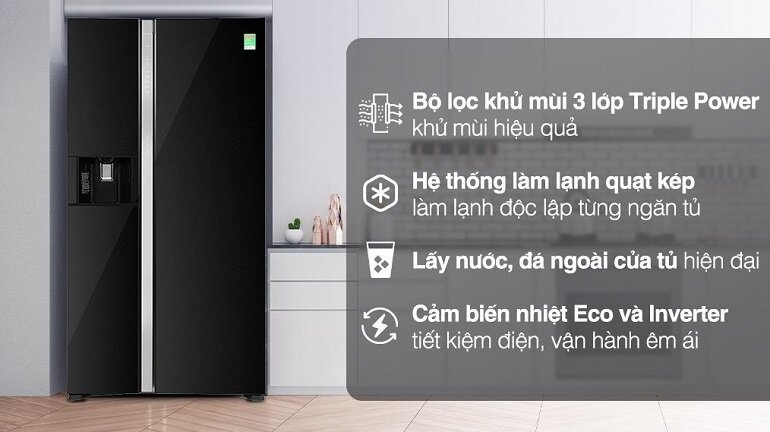 Cảm biến thông minh Eco của tủ lạnh Hitachi R-SX800GPGV0