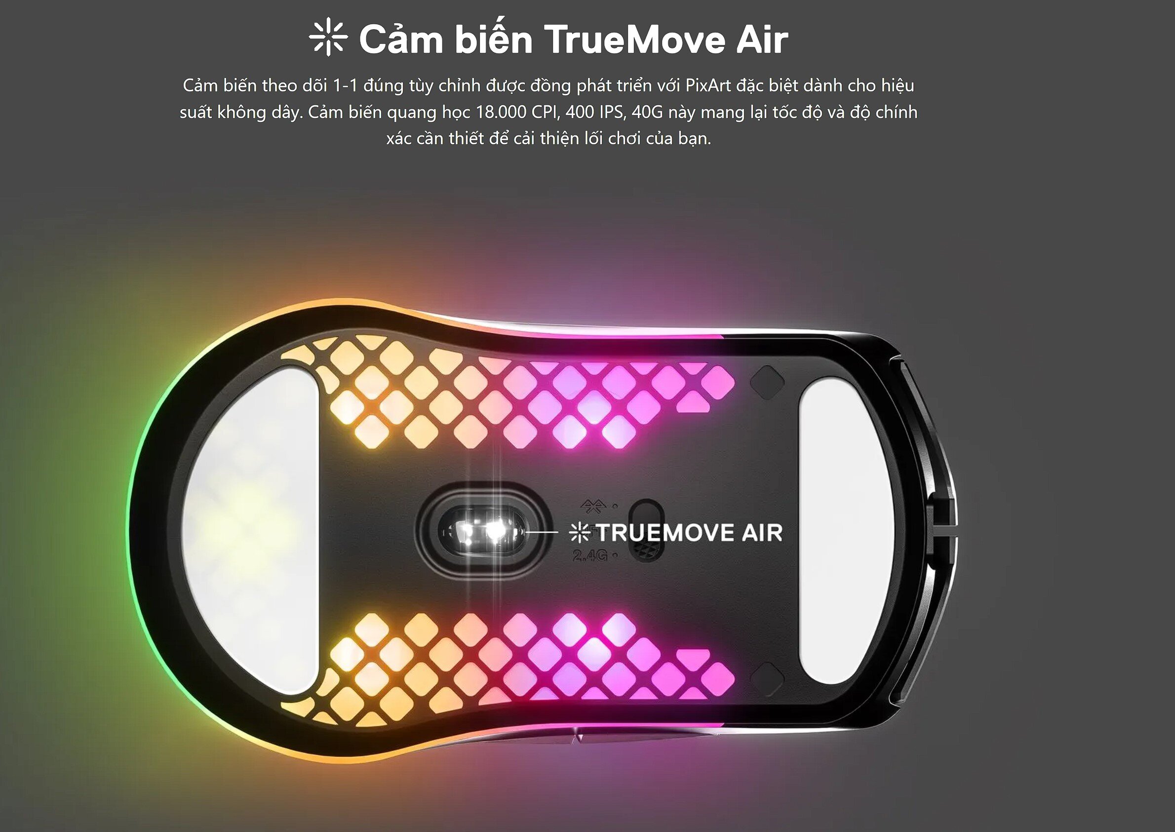 Chuột gaming không dây SteelSeries AEROX 3 WIRELESS 2022 Edition 62612