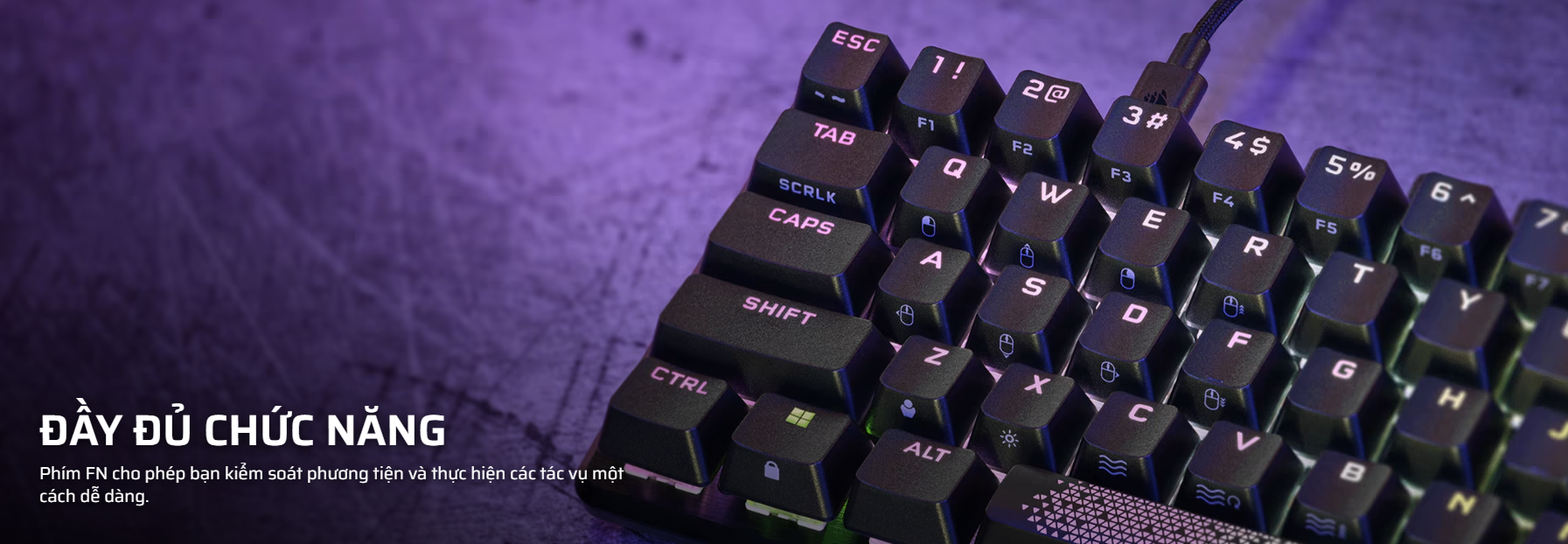 Bàn phím gaming Corsair K65 PRO MINI RGB OPX (CH-91A401A-NA) 3