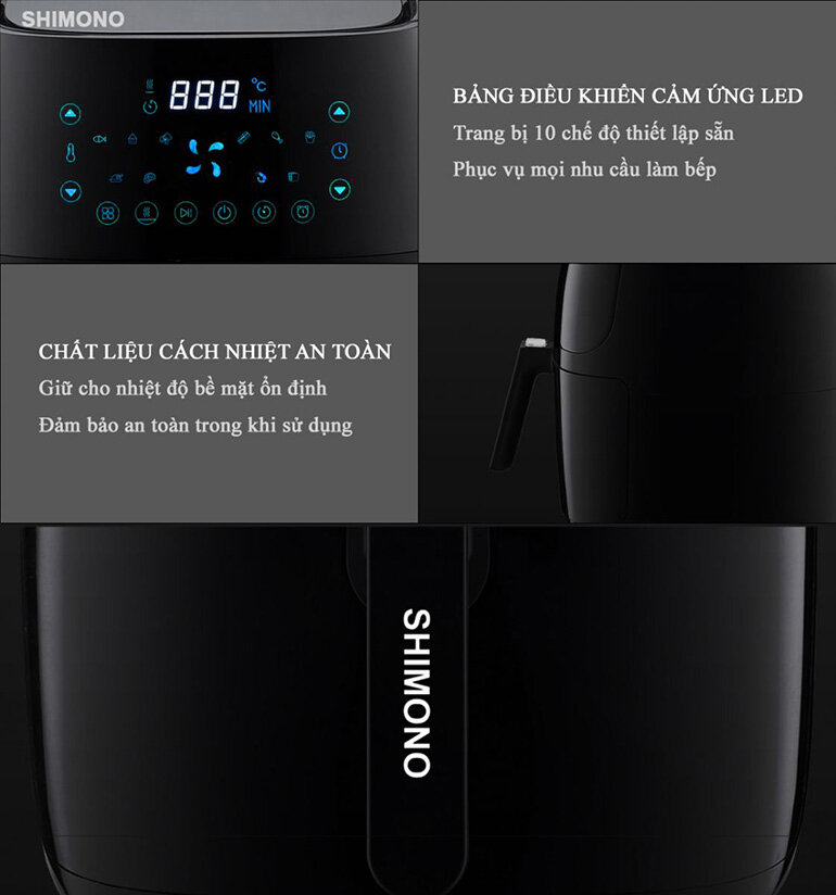 Nồi chiên không dầu Shimono SM-AF558T