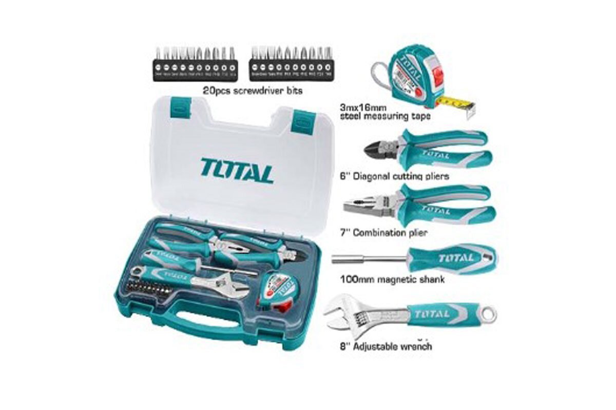 Bộ dụng cụ cầm tay 25 chi tiết Total THKTHP90256