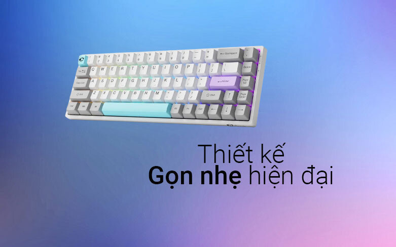 Bàn phím cơ không dây Akko 3068B Multi-modes Silent | Thiết kế gọn nhẹ hiện đại