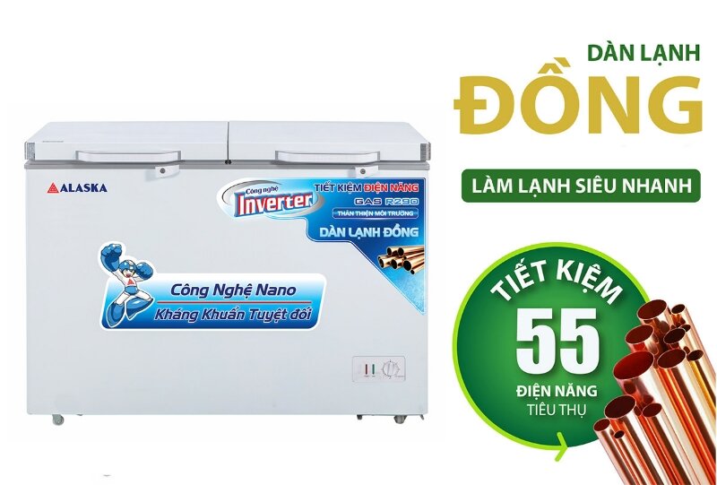 Tủ đông Alaska Inverter 1 ngăn 550 lít BCD-5568CI