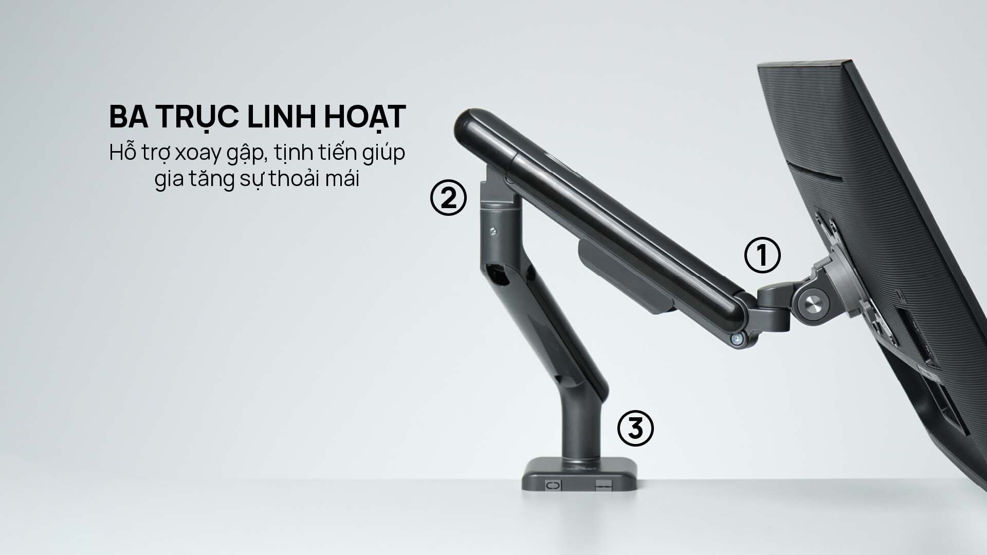 Giá đỡ màn hình HyperWork A1C Màu Trắng 4