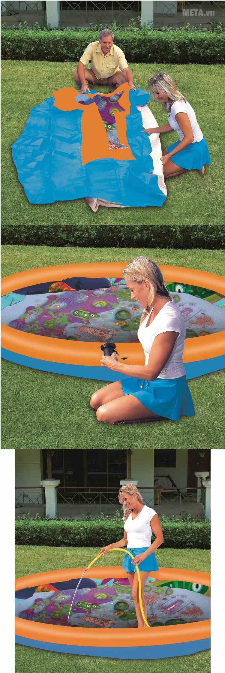 Bể phao tròn cá vàng Nemo (kèm 2 kính 3D) Bestway 91107