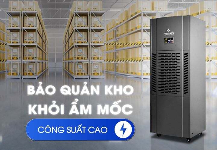 Máy hút ẩm Kosmen dùng trong may mặc Máy hút ẩm Kosmen