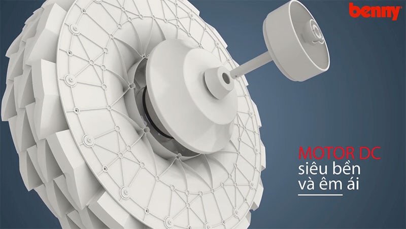 Quạt trần Benny Firenze BF-C73BLS sử dụng động cơ DC bền bỉ, tiết kiệm điện
