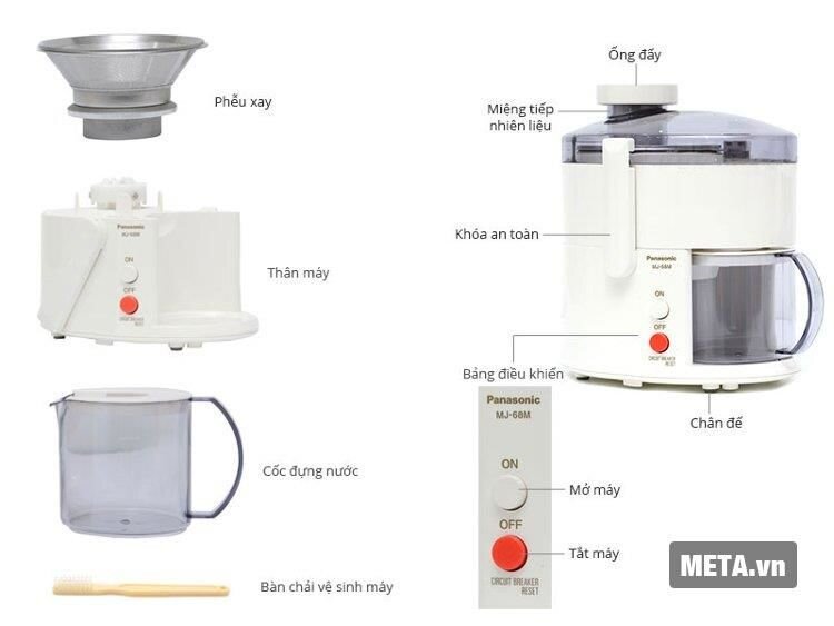 Máy ép trái cây Panasonic MJ-68MWRA