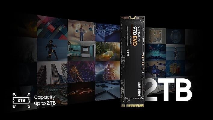 Ổ Cứng SSD SAMSUNG 970 EVO 2TB NVMe M.2 MZ-V7E2T0BW