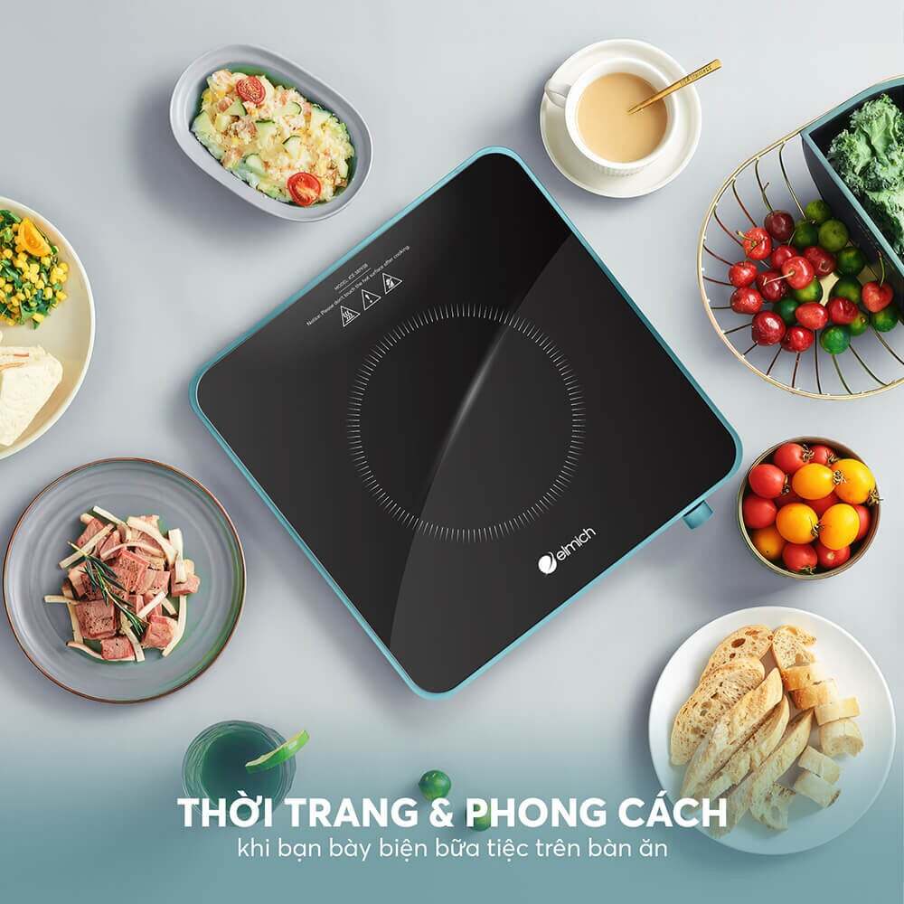 Thiết kế nhỏ gọn, tinh tế Bếp điện từ Elmich ICE 3879
