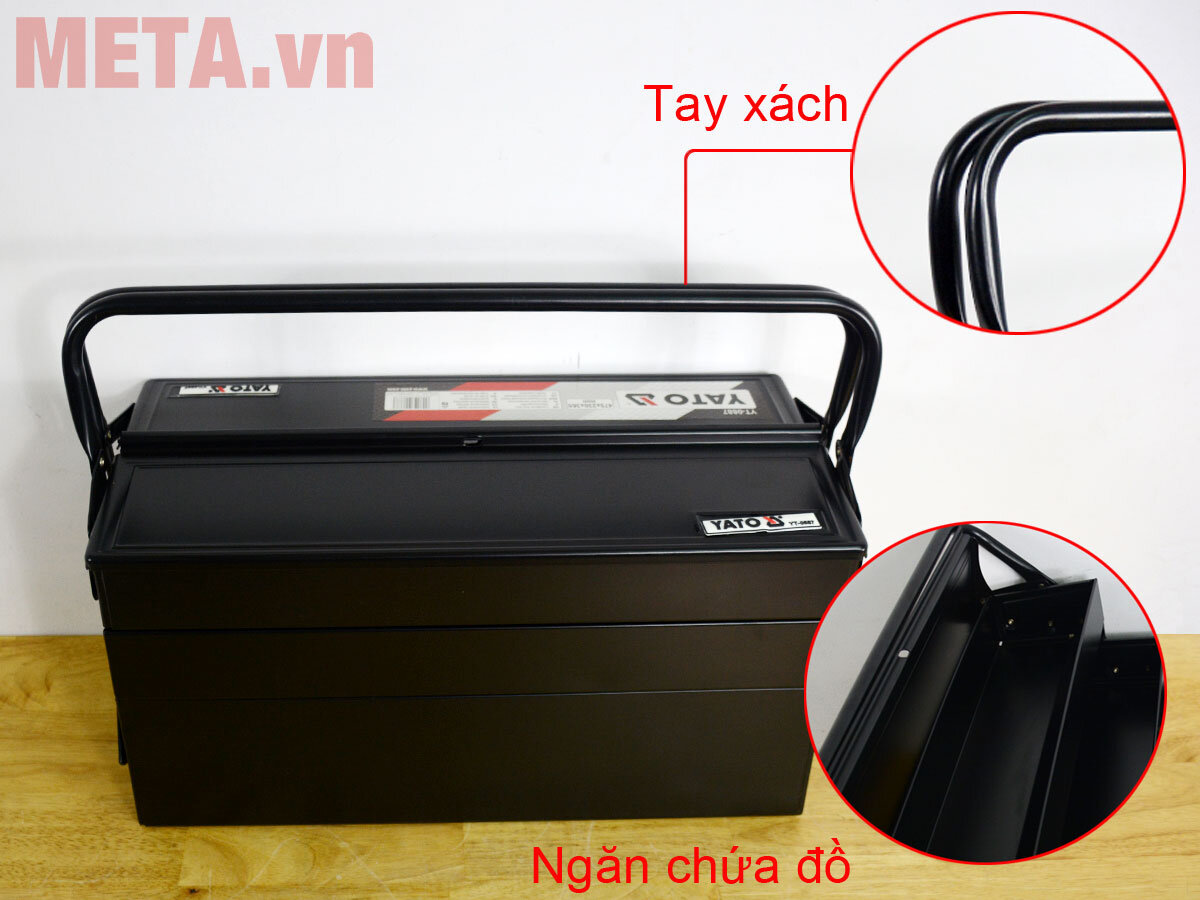 Hộp đựng đồ nghề sơn tĩnh điện 5 ngăn YATO YT0887 Hộp đựng đồ nghề sơn tĩnh điện 5 ngăn YATO YT0887