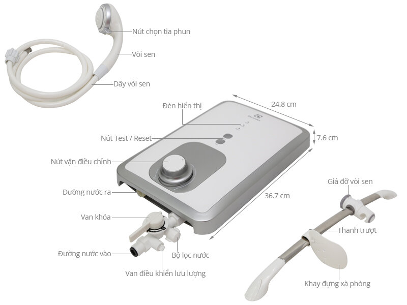 Máy nước nóng Electrolux EWE451BX-DW 4.5 kW Máy nước nóng Electrolux EWE451BX-DW 4.5 kW