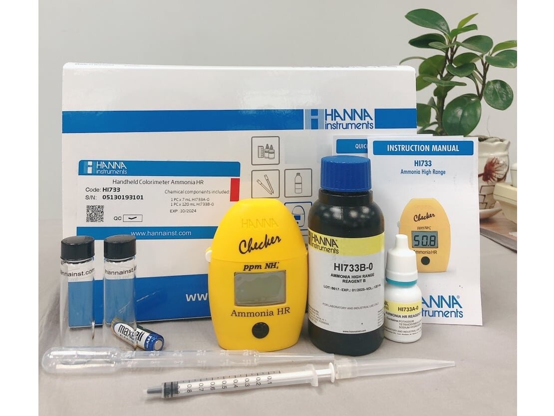Máy đo Amonia thang cao trong nước sạch HI733 Máy đo Amonia thang cao trong nước sạch HI733