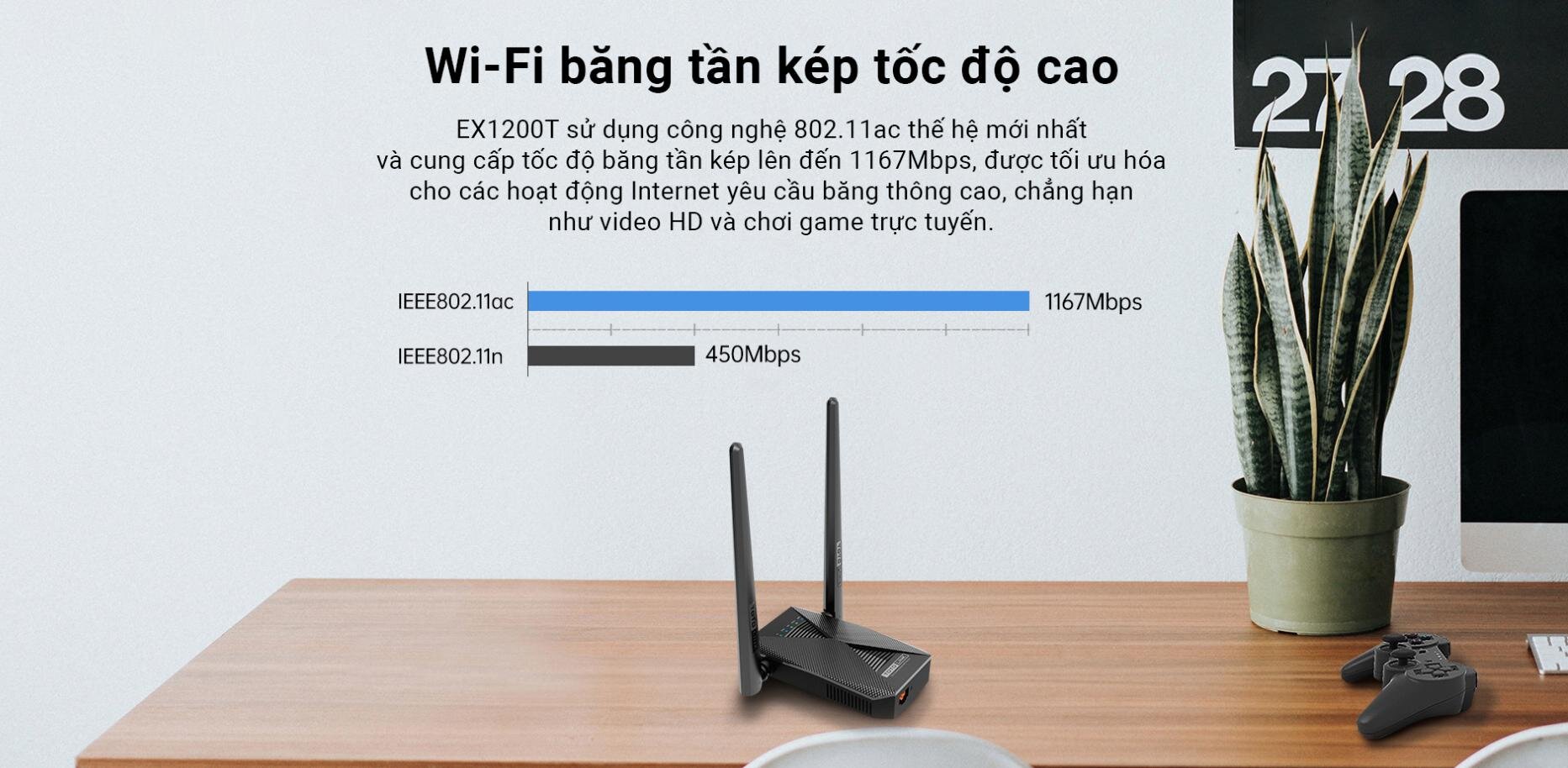 Bộ Mở Rộng Sóng wifi Totolink EX1200T V2 chuẩn AC1200 3