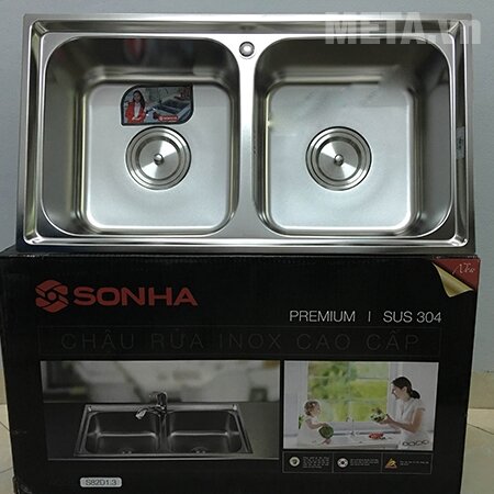 Chậu rửa bát Sơn Hà S82 inox Sus 304 cao cấp