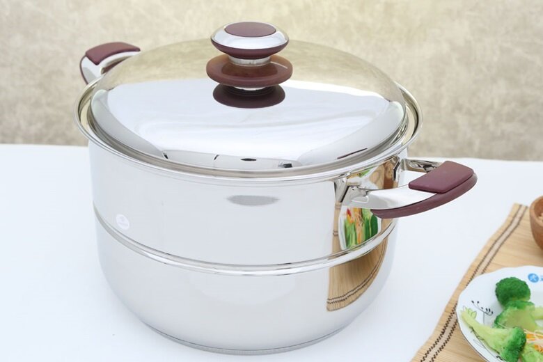 Bộ nồi xửng inox 3 đáy 32 cm Happycook ST32-2 Bộ nồi xửng inox 3 đáy 32 cm Happycook ST32-2