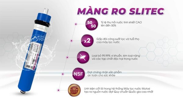 Ứng dụng màng lọc RO Mutosi - Công nghệ Slitec tiên tiến