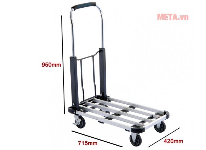 Xe đẩy hàng 4 bánh siêu rút gọn Advindeq HT-150A