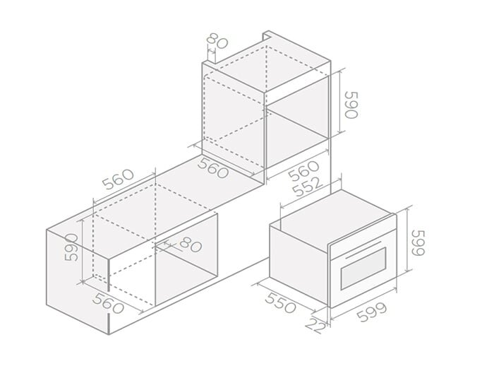 Kích thước của lò 