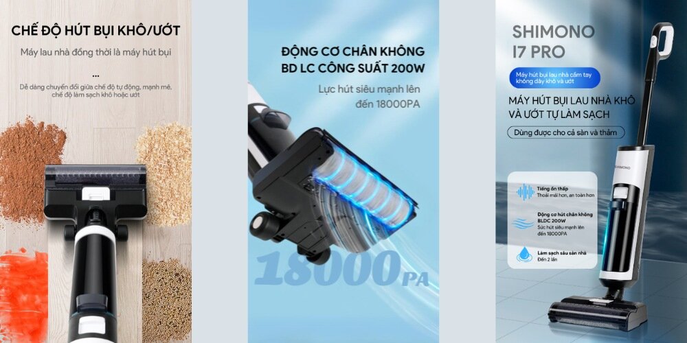 Shimono I7-Pro hỗ trợ bạn dọn dẹp nhà cửa hiệu quả hơn