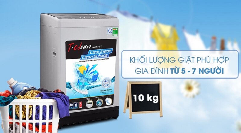 Máy giặt TCL 10 kg TWA100-B302GM chế độ giặt