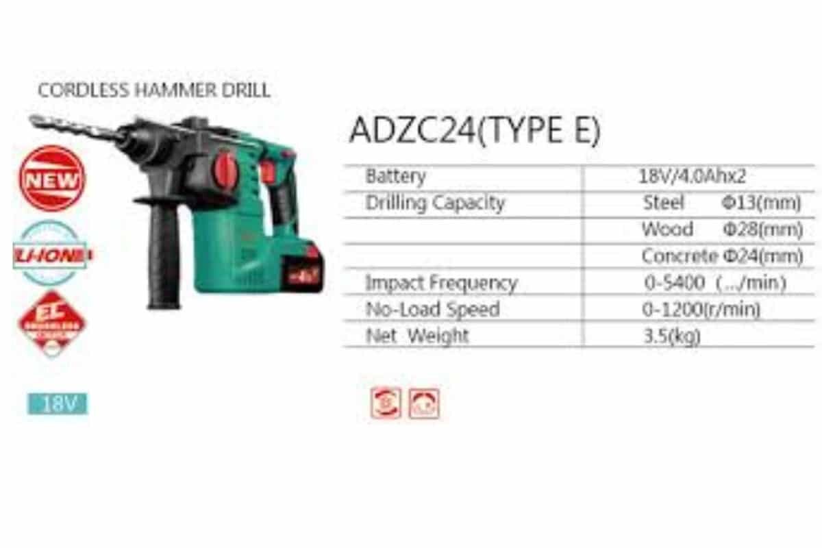 Máy khoan bê tông pin 18V DCA ADZC24E