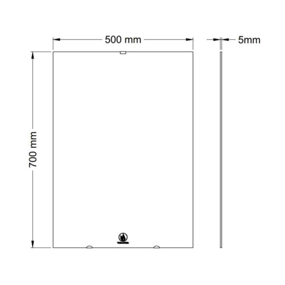 Bản vẽ kỹ thuật gương soi phòng tắm 50x70cm Viglacera VG833