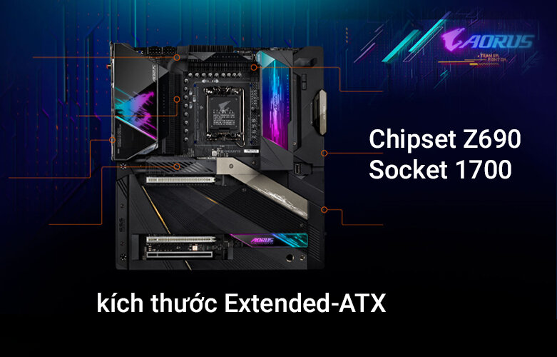 Bo mạch chính/ Mainboard Gigabyte Z690 AORUS XTREME | Kích thước Extended ATX