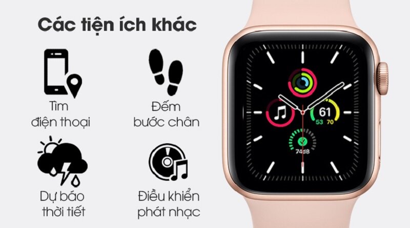 Đồng hồ thông minh Apple Watch SE 40mm GPS các tiện ích