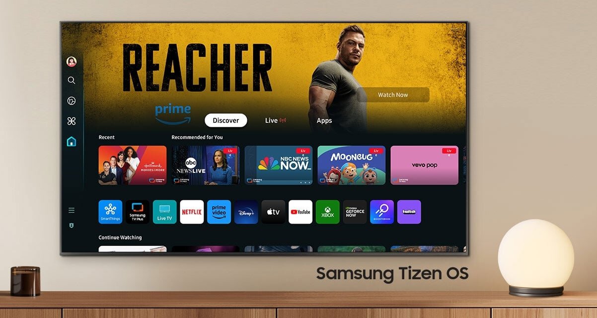 Tivi UA65DU8500KXXV sử dụng hệ điều hành Tizen độc quyền 