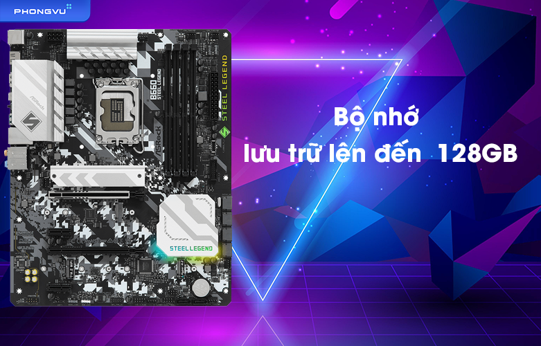 Mainboard ASROCK B660 STEEL LEGEND | Bộ nhớ lưu trữ lớn